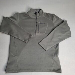Marmot Drop Line 1/2 Zip Gray Pullover Knit Sweater Size XL Zippered Pocket